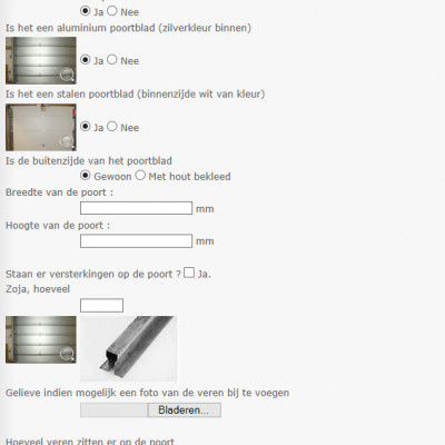 veren bestellen ingeven informatie - herstellingspanelen + veren   compatibel op crawford 342,hormann,nassau,idem,winsol-wand/gevelbekled